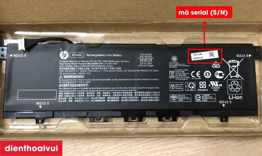 Bạn có thể đối chiếu mã số serial