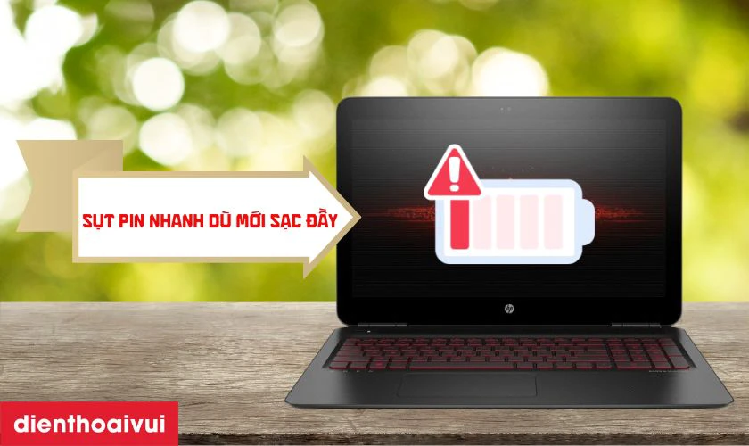 Dấu hiệu pin laptop HP OMEN 15AX bị lỗi cần thay ngay