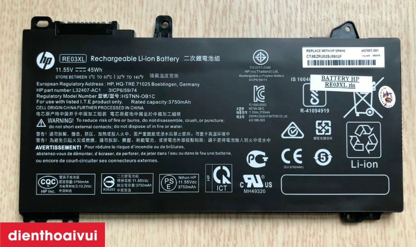 C&aacute;ch kiểm tra pin laptop HP Pavilion 14 BF010NA ch&iacute;nh h&atilde;ng