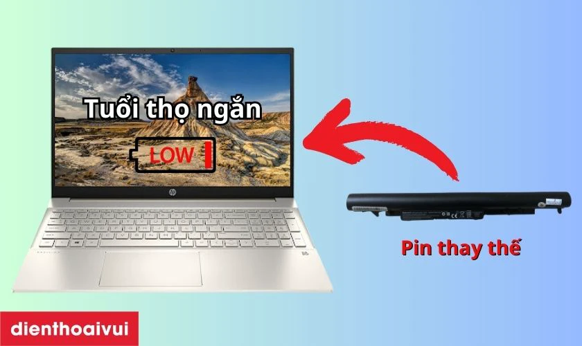 Pin thay thế cho laptop HP Pavilion 15 BW c&oacute; tuổi thọ ngắn