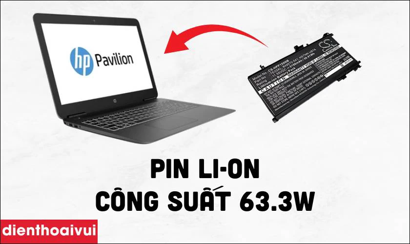 Dấu hiệu laptop HP Pavilion 15BC cần thay pin