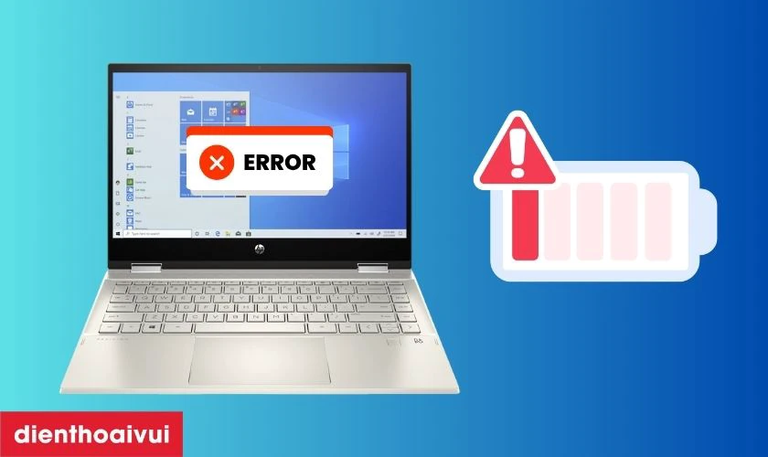 Dấu hiệu laptop HP Pavilion X360 14 CD0522SA cần thay pin