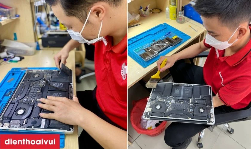 Quy trình thay pin Macbook chính hãng tại Điện Thoại Vui
