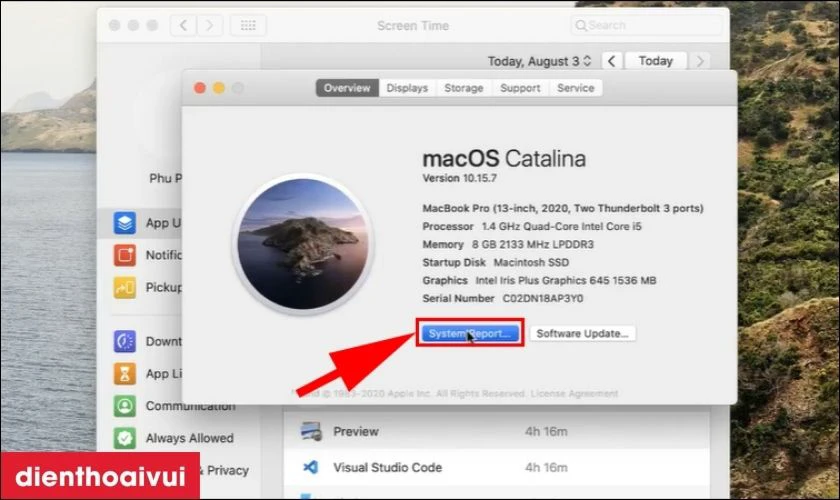 Sau đ&oacute;, bạn click chuột v&agrave;o System Report
