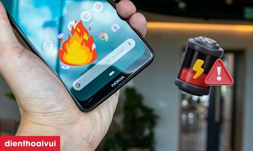 Nguy&ecirc;n nh&acirc;n pin Nokia 6.2 bị chai ph&ograve;ng v&agrave; hư hỏng