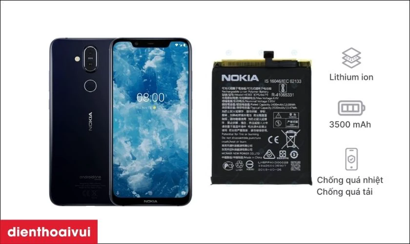 Giới thiệu pin Nokia 8.1