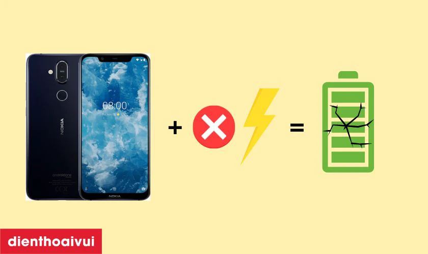 Nguy&ecirc;n nh&acirc;n pin Nokia 8.1 HE377 bị chai, hư hỏng cần thay