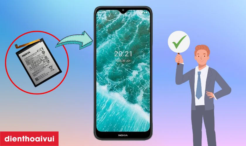 C&oacute; n&ecirc;n thay pin Nokia C20 kh&ocirc;ng?