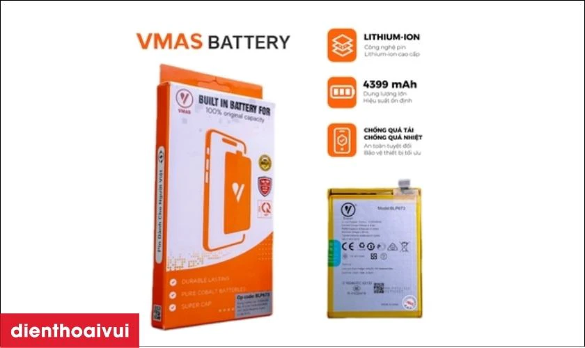 Pin Oppo A12 dung lượng cao Vmas có gì nổi bật?
