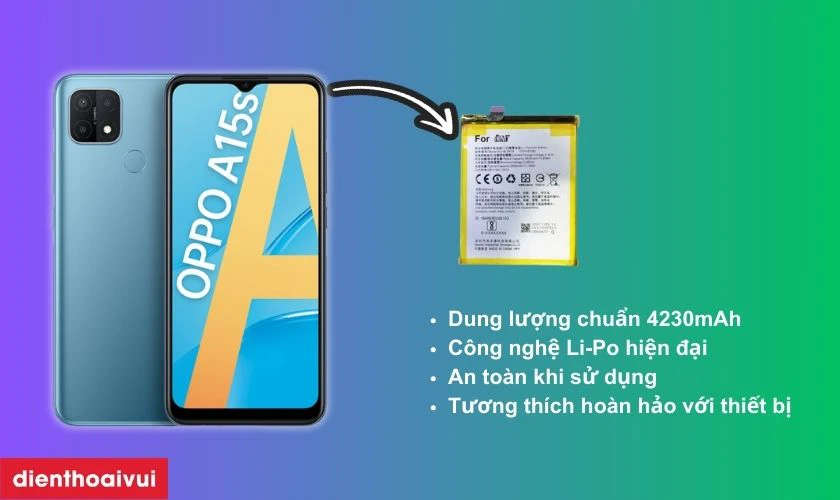 Pin thay cho OPPO A15S c&oacute; tốt kh&ocirc;ng?