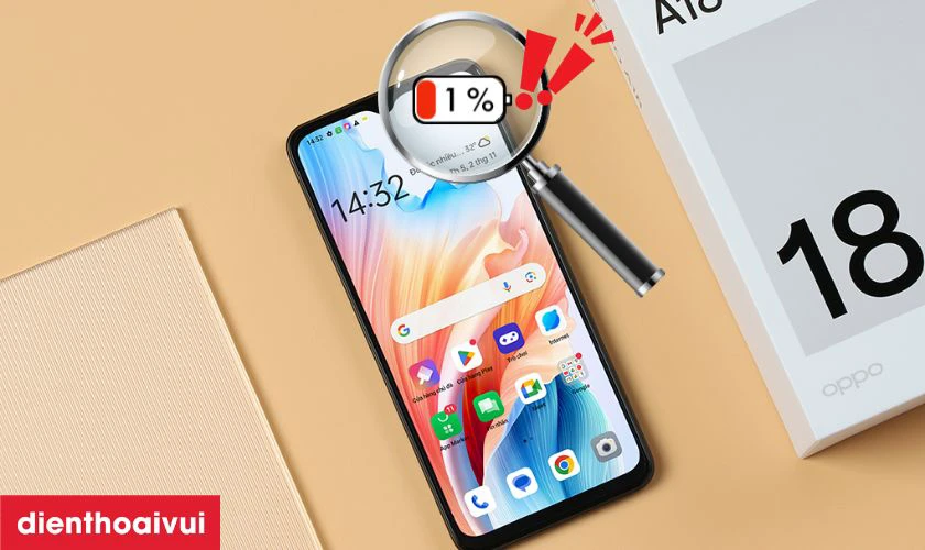 Nguy&ecirc;n nh&acirc;n khiến pin OPPO A18 bị chai
