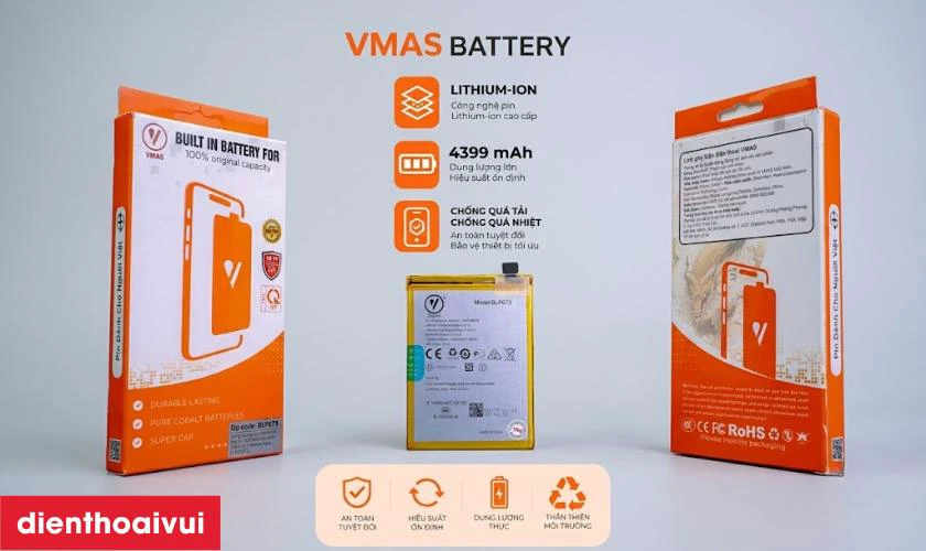 Đặc điểm nổi bật pin Oppo A3s dung lượng cao Vmas