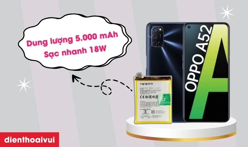 Tổng quan về pin OPPO A52