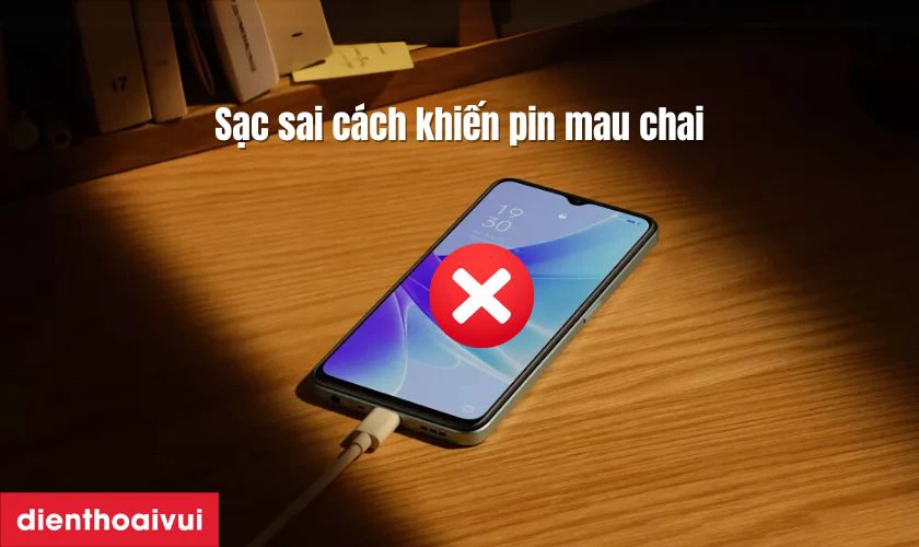Sai c&aacute;ch trong sạc pin l&agrave;m pin dễ bị chai, nhanh hỏng