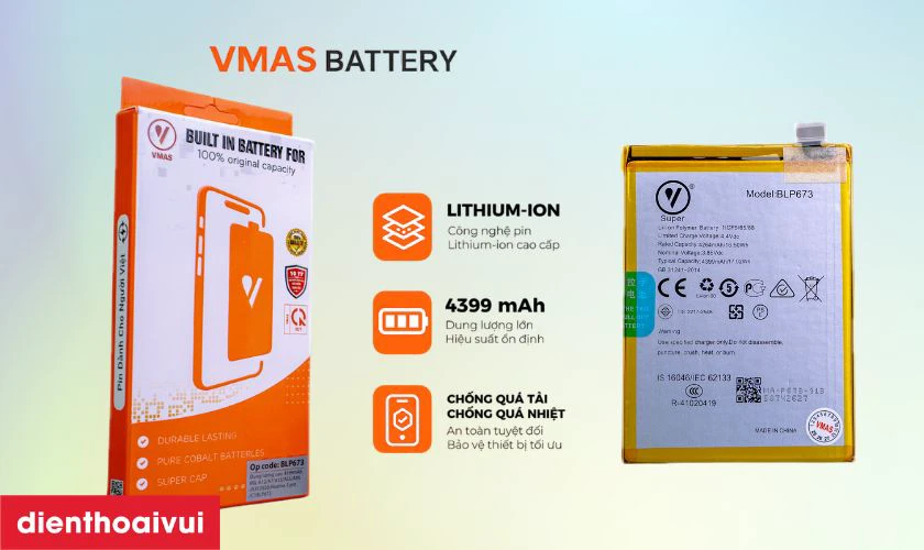 Đặc điểm nổi bật pin Realme 3 Pro dung lượng cao Vmas