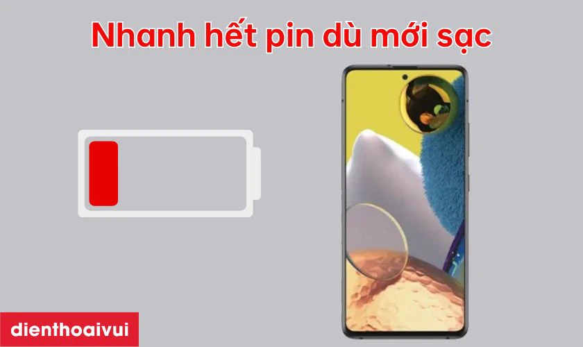 Nhanh hết pin d&ugrave; mới sạc