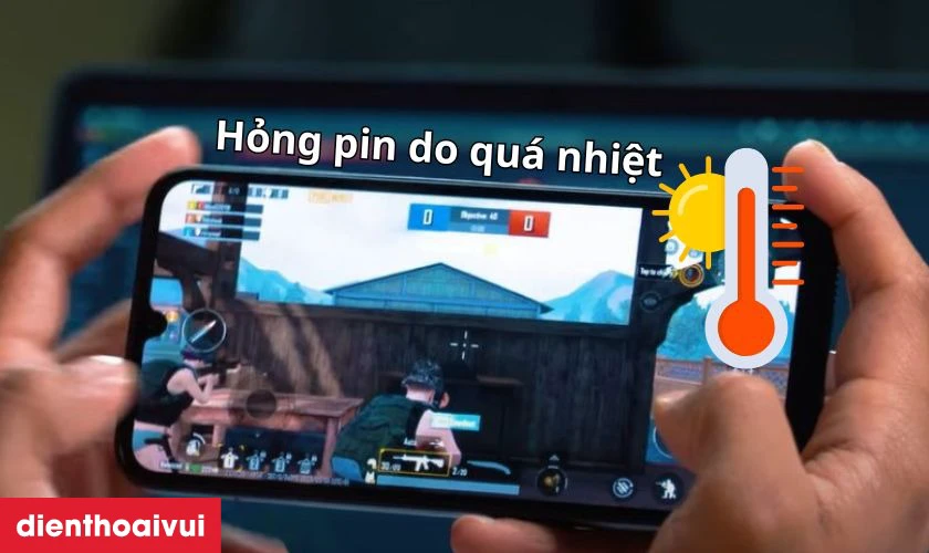 Điện thoại bị qu&aacute; nhiệt g&acirc;y ảnh hưởng, hư hỏng pin