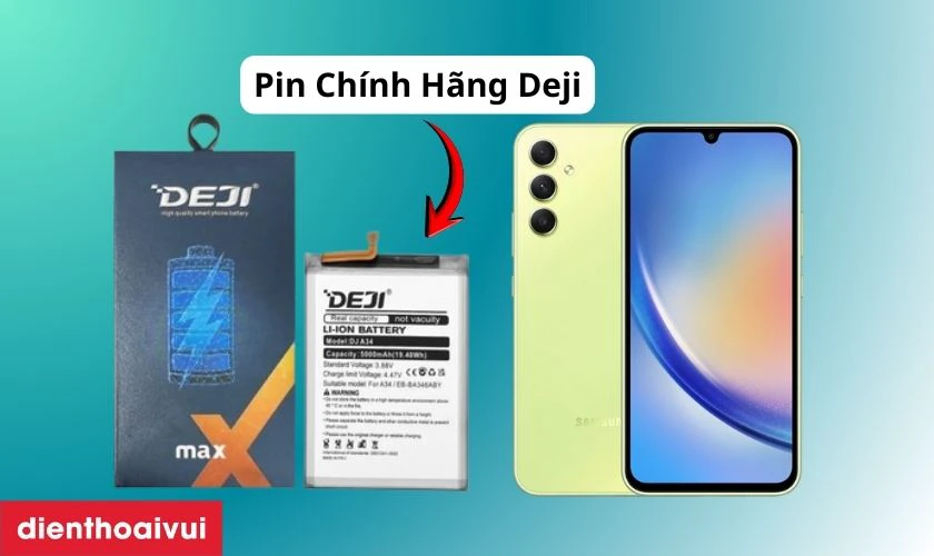 Tổng quan pin Samsung Galaxy A34 5G hãng Deji