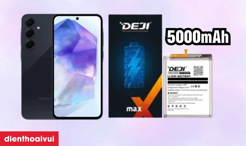 Đánh giá pin Samsung Galaxy A55 hãng Deji