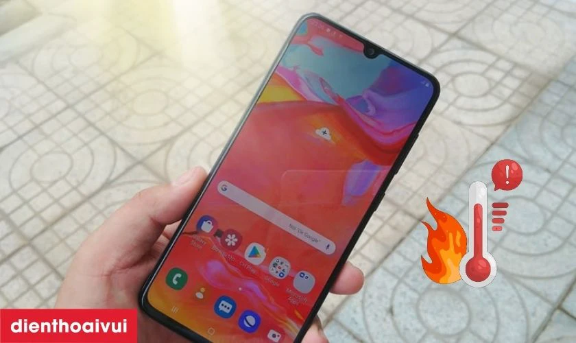 L&yacute; do pin Samsung A70 bị chai phồng