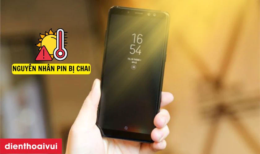 Nguy&ecirc;n nh&acirc;n khiến pin Samsung Galaxy A8 Star 2018 bị chai