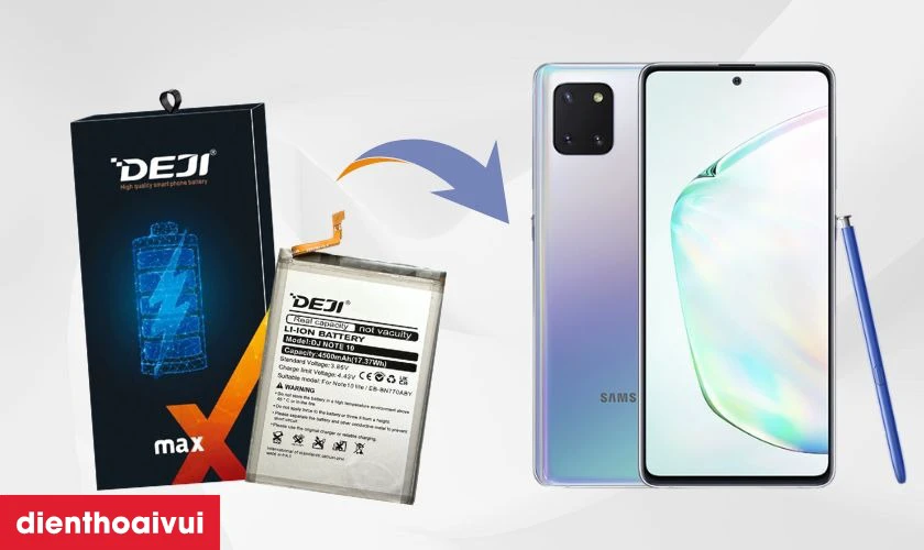 Giới thiệu pin Samsung Galaxy Note 10 Lite hãng Deji