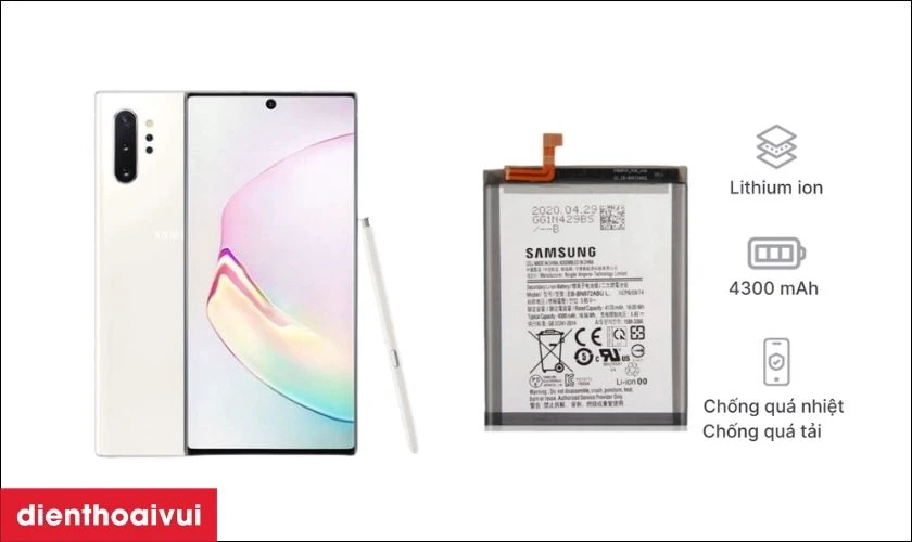 Giới thiệu pin Samsung Note 10 Plus
