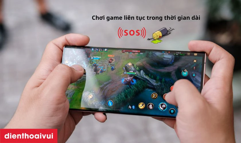 Chơi game liên tục trong thời gian dài rất nhanh hỏng pin điện thoại