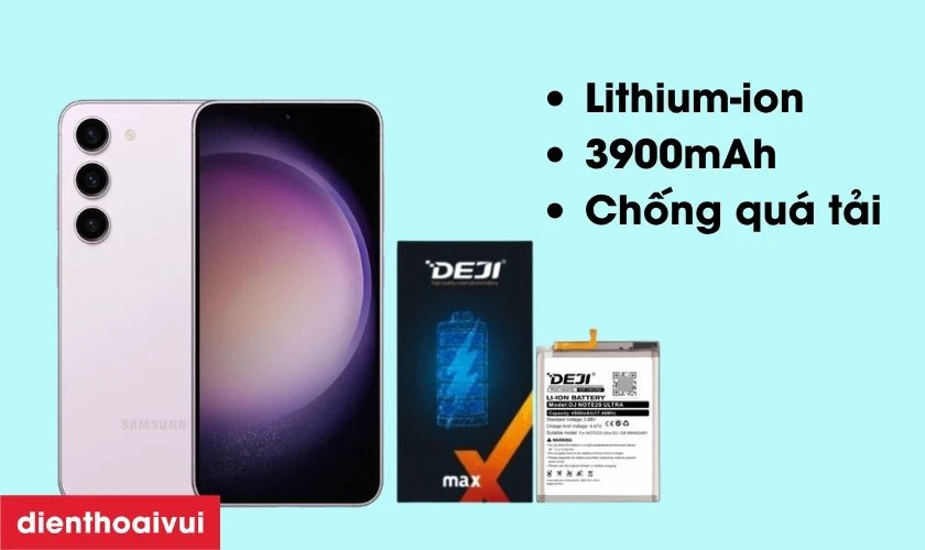 Đánh giá pin Samsung Galaxy S23 hãng Deji