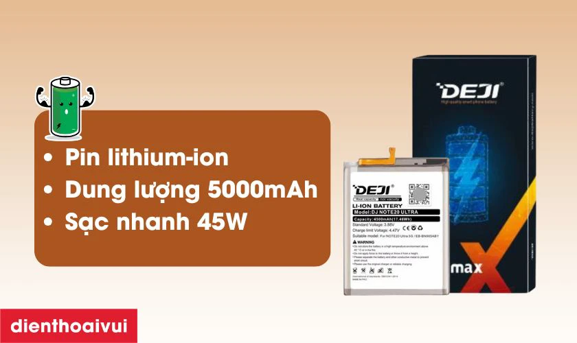 Đánh giá pin Samsung Galaxy S23 Ultra hãng Deji