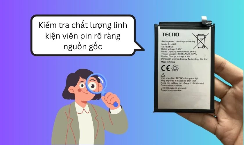 Tiêu chí lựa chọn địa chỉ thay pin Tecno quận Bình Tân