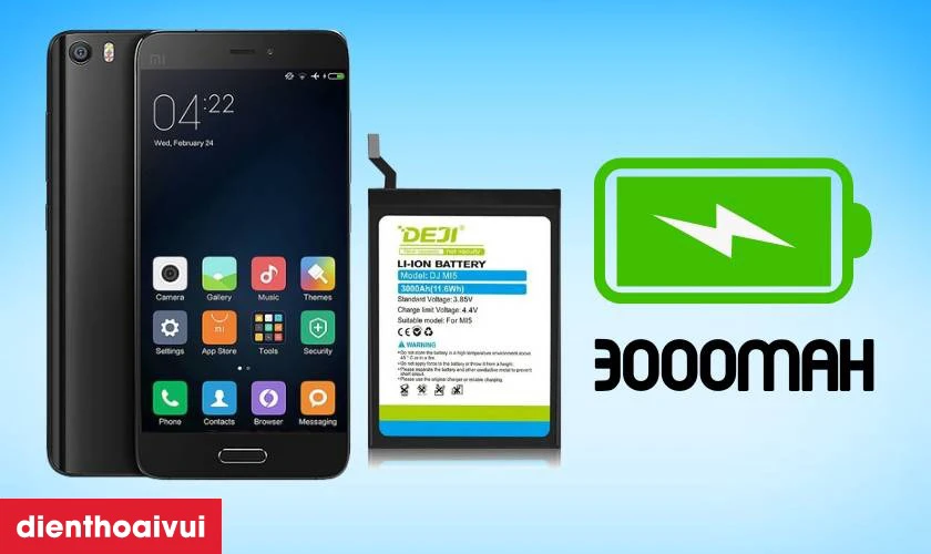 Pin pin Xiaomi Mi 5 ch&iacute;nh h&atilde;ng Deji l&agrave; g&igrave;