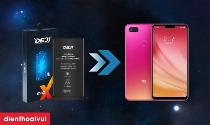 Pin Deji thay cho Xiaomi Mi 8 Lite c&oacute; tốt kh&ocirc;ng?