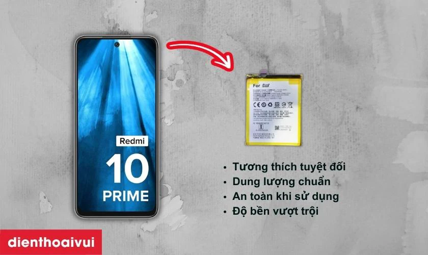 Pin ch&iacute;nh h&atilde;ng Deji thay cho Xiaomi Redmi 10 Prime c&oacute; tốt kh&ocirc;ng?