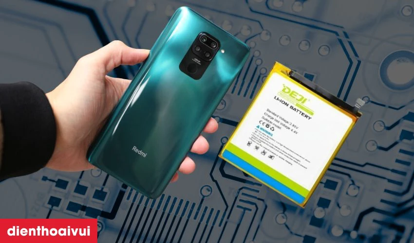Pin h&atilde;ng Deji được nhiều người lựa chọn thay thế cho Xiaomi Redmi 10X khi bị hư hỏng