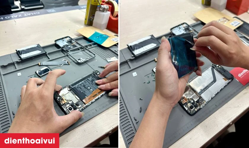 Quy trình thay pin Xiaomi Redmi K30 Pro chuyên nghiệp lấy liền tại Điện Thoại Vui