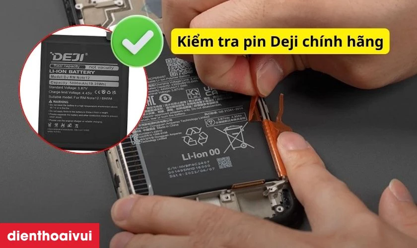 Những lưu &yacute; khi thay pin Xiaomi Redmi Note 12 ch&iacute;nh h&atilde;ng Deji