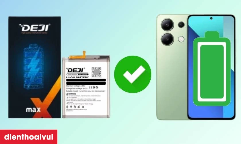 Pin Deji thay cho Xiaomi Redmi Note 13 c&oacute; tốt kh&ocirc;ng?