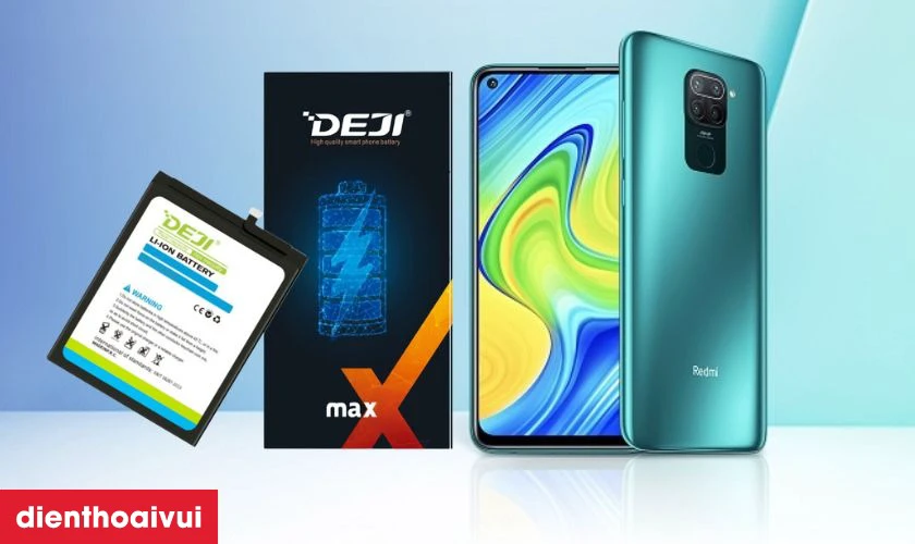 Dịch vụ thay pin Xiaomi Redmi Note 9 ch&iacute;nh h&atilde;ng Deji