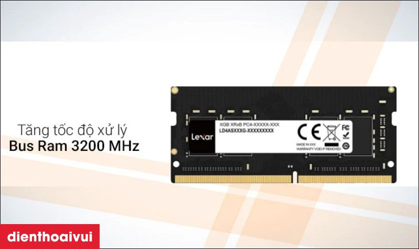 RAM laptop Lexar 8GB DDR4 3200MHz hiệu suất cao đ&aacute;p ứng mọi nhu cầu