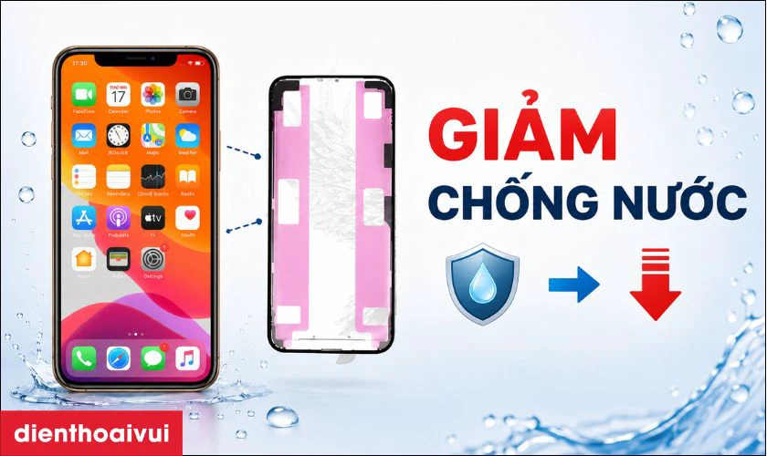 Thay ron màn hình 11 Pro có mất chống nước không?