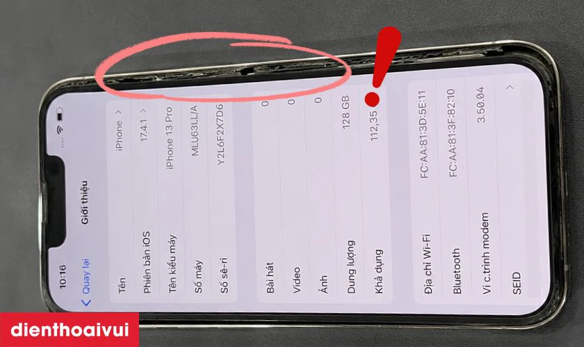 Khi nào cần thay ron màn hình iPhone 13 Pro?