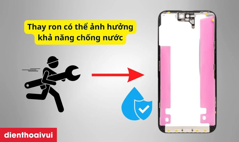 Thay ron màn hình iPhone 14 Pro có mất chống nước không