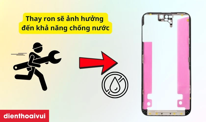 Thay ron m&agrave;n h&igrave;nh iPhone 14 Pro Max c&oacute; mất chống nước kh&ocirc;ng