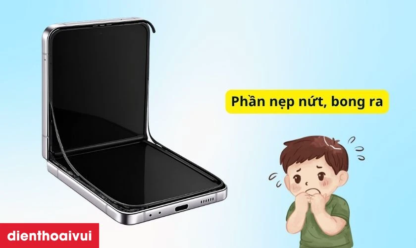 Thay ron viền nẹp nhựa m&agrave;n h&igrave;nh Samsung Galaxy Z Flip 4