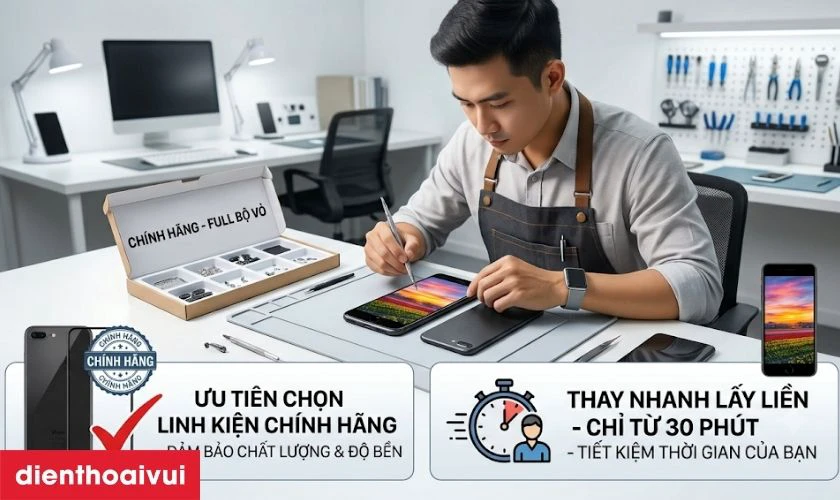 Lưu ý khi thay vỏ iPhone 8 Plus