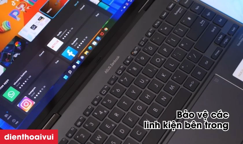 Thay vỏ mặt C k&egrave;m ph&iacute;m Asus để bảo vệ linh kiện b&ecirc;n trong