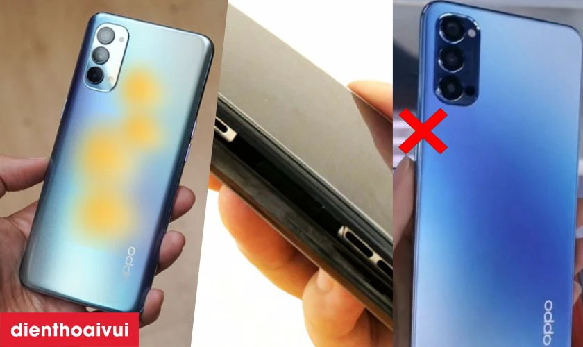 Vỏ OPPO Reno 4 kh&ocirc;ng kh&iacute;t với th&acirc;n m&aacute;y