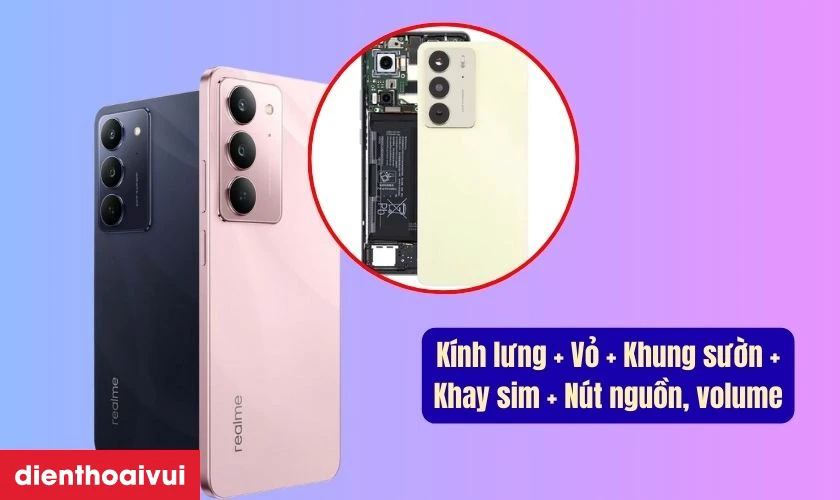 Thay vỏ Realme C75X bao gồm những gì?