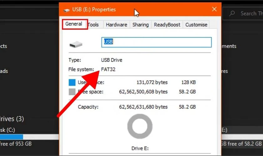Kiểm tra hệ thống tệp của USB